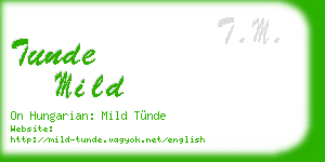tunde mild business card