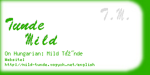 tunde mild business card